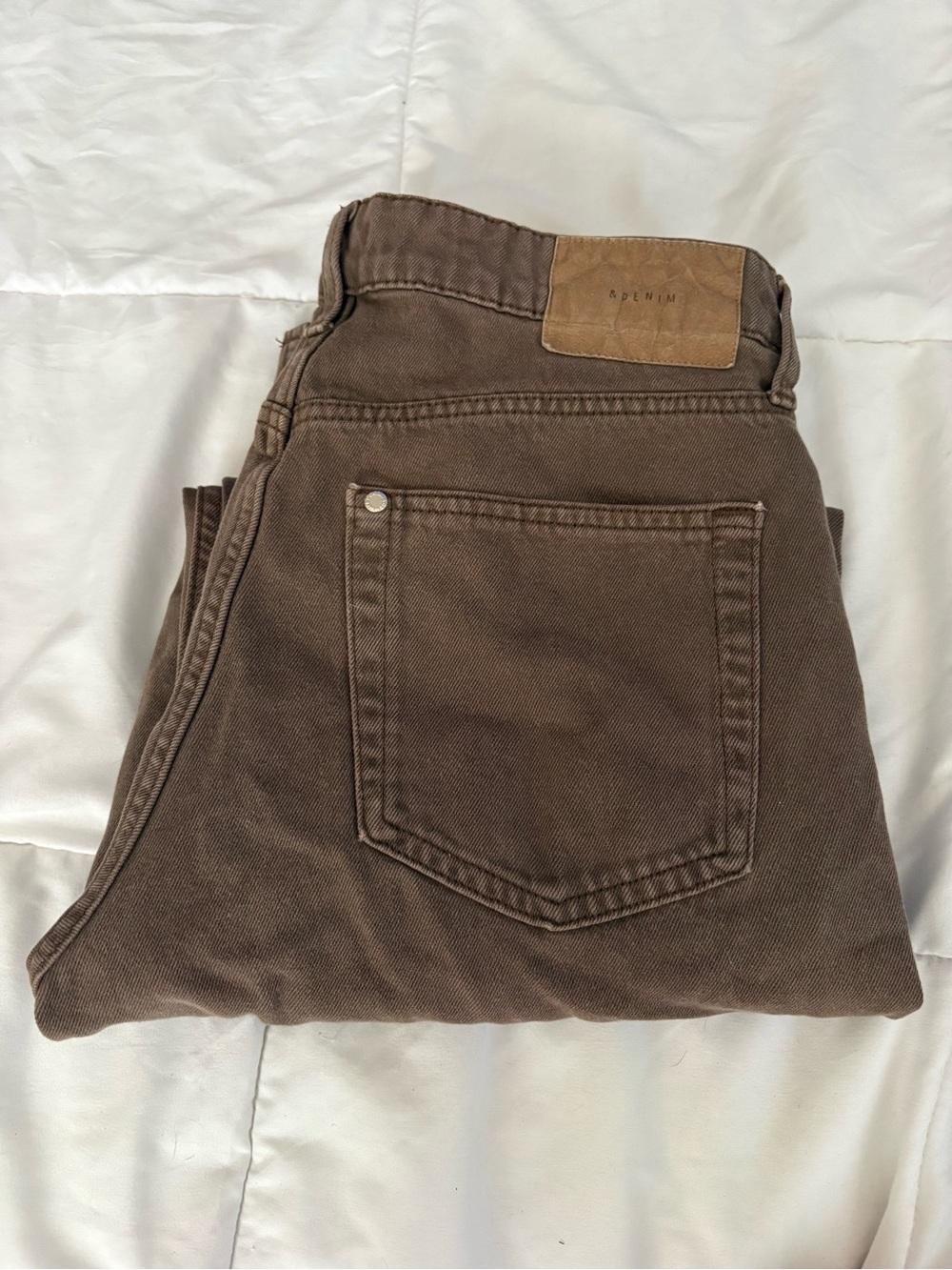 H&M Women's Low Waist Baggy Brown Jeans